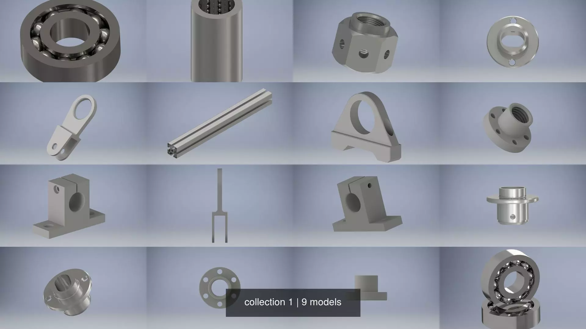 collection 1 metal nut with two holes _0