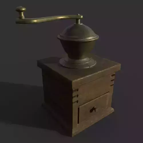 old coffee machine  Low-poly 3D model