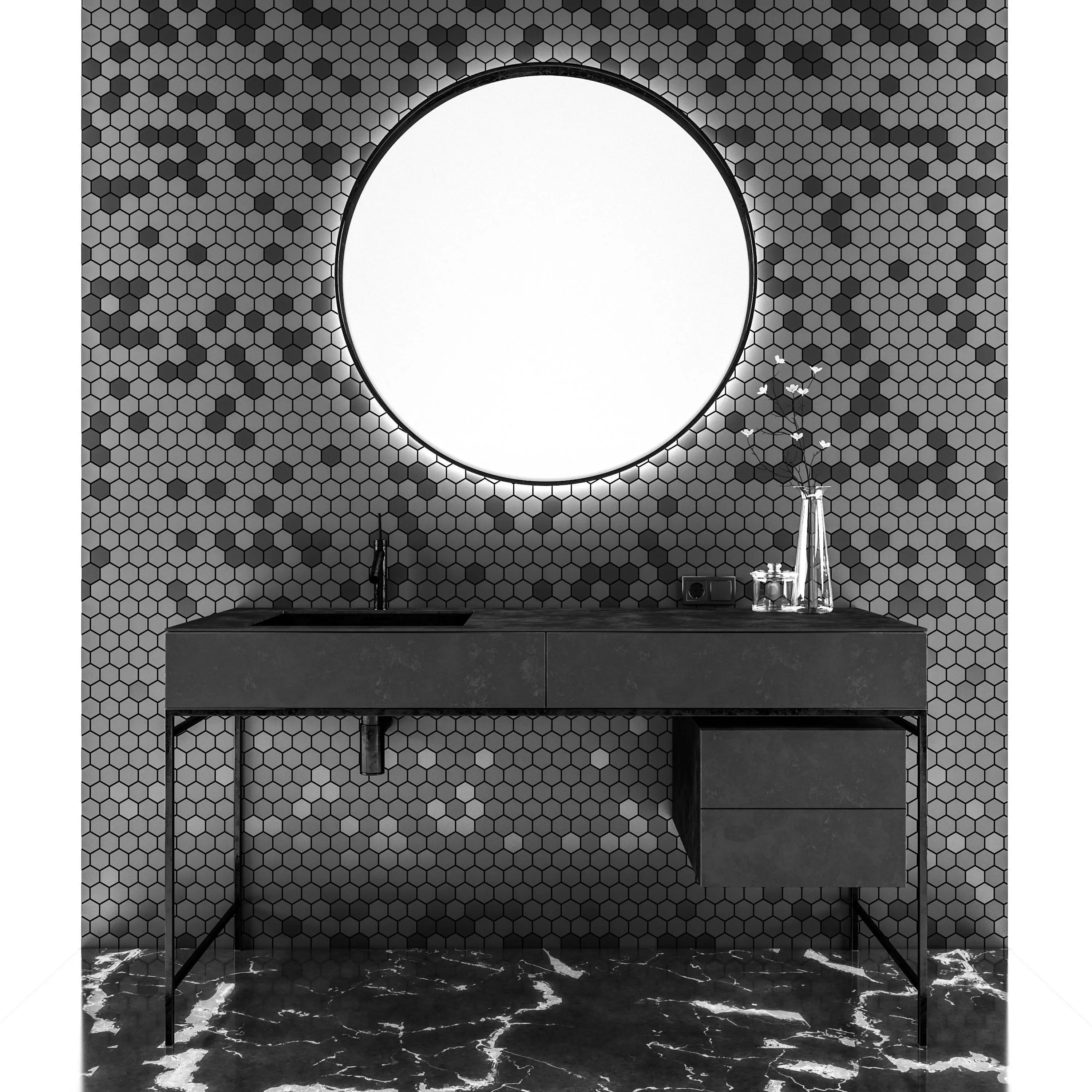 Bathroom furniture set 3D model