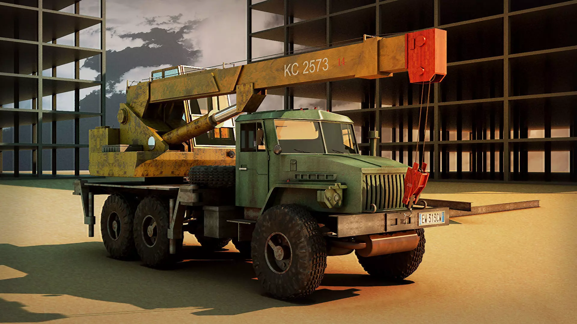 KS 2573 Auto Crane  3D model_0