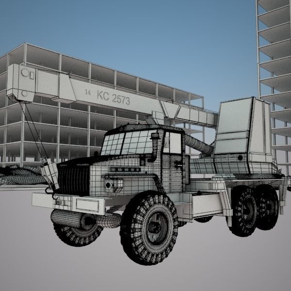 KS 2573 Auto Crane  3D model_12