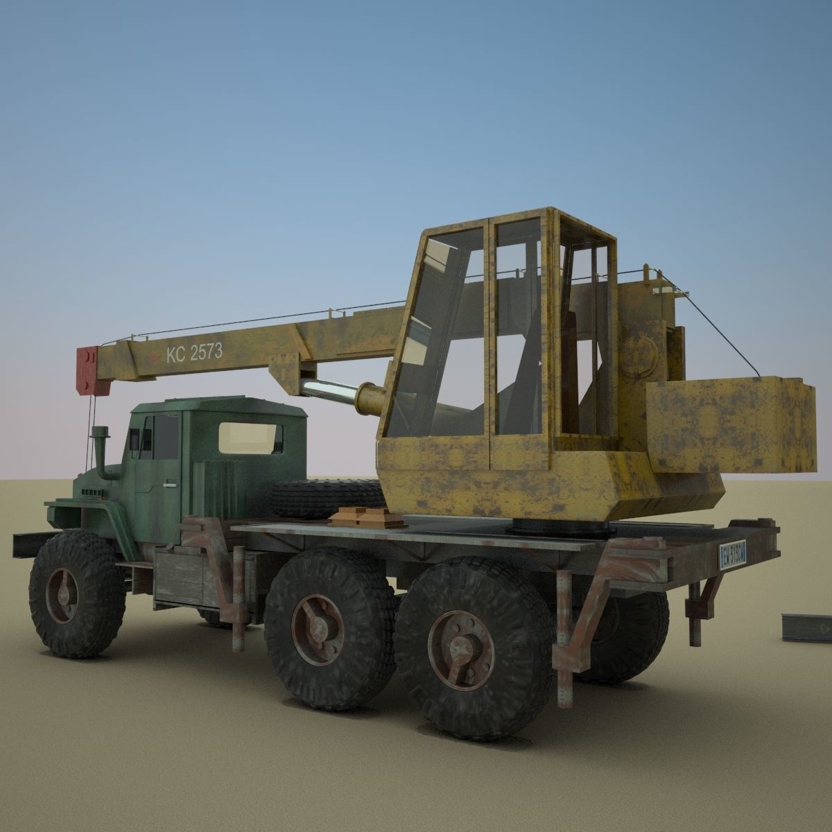 KS 2573 Auto Crane  3D model_2
