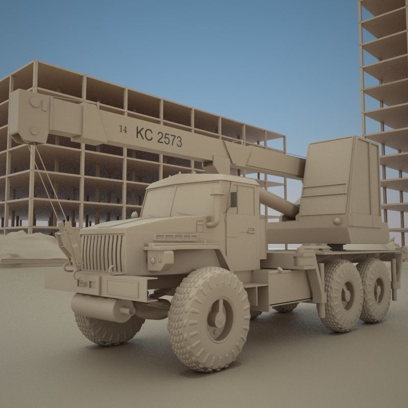 KS 2573 Auto Crane  3D model_16