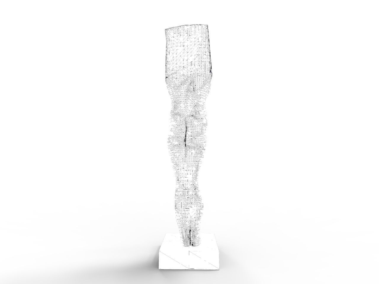 Standing Man Statue 3D model_10