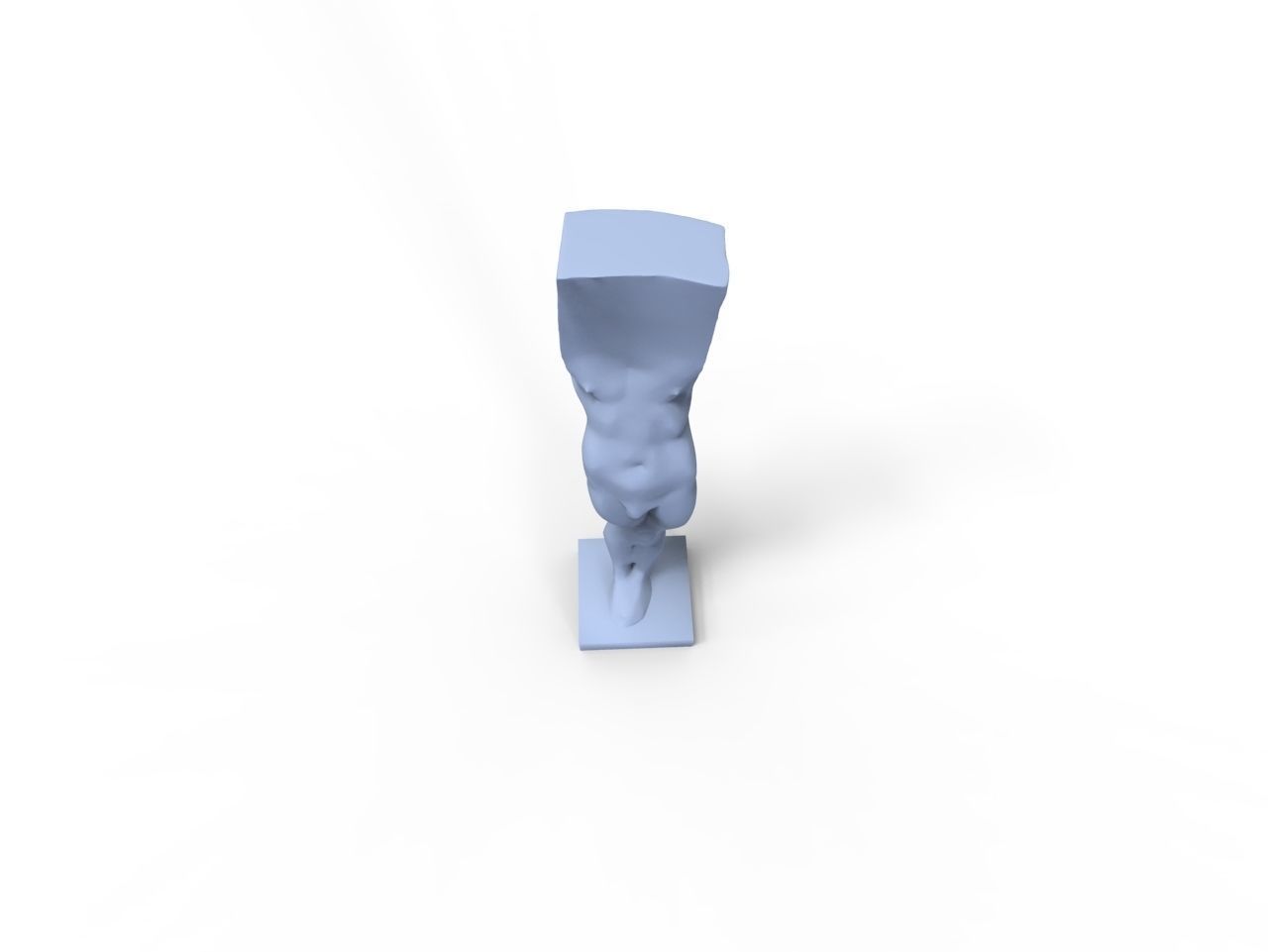 Standing Man Statue 3D model_6