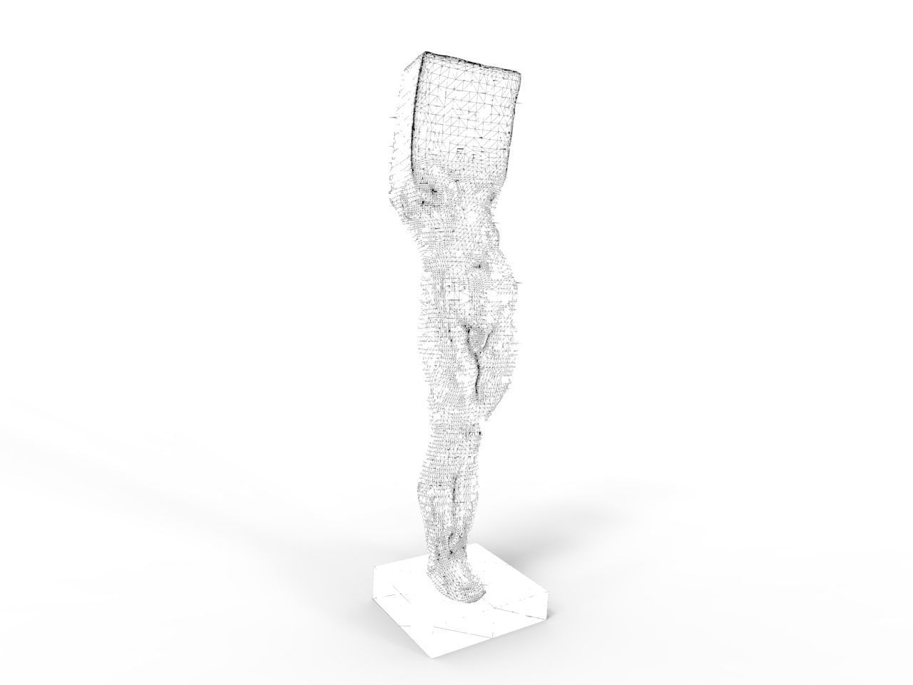 Standing Man Statue 3D model_8