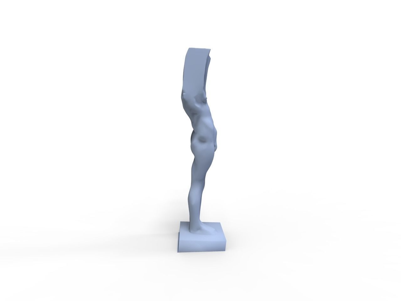 Standing Man Statue 3D model_2
