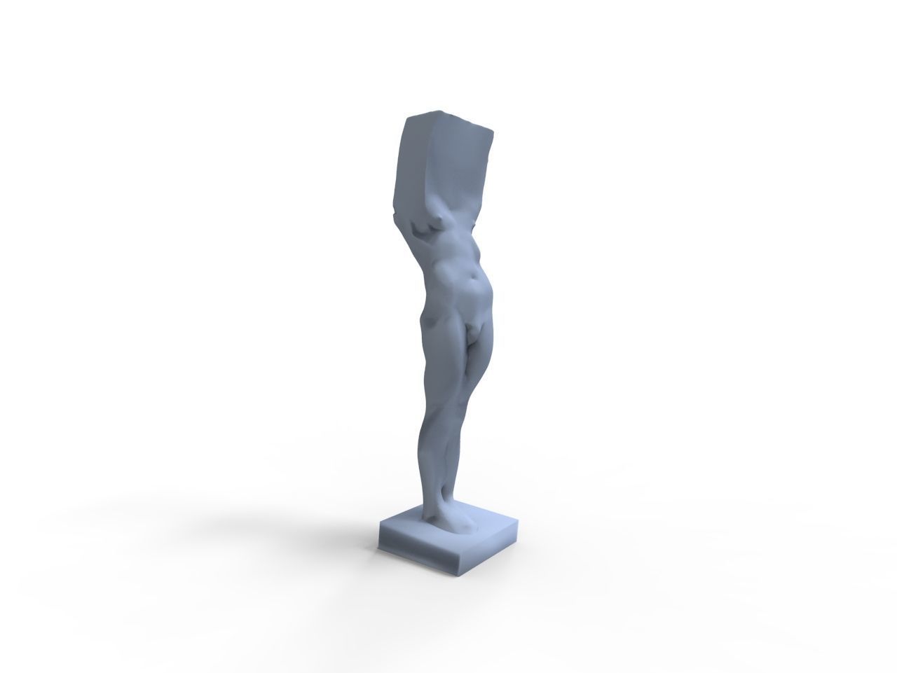 Standing Man Statue 3D model_1