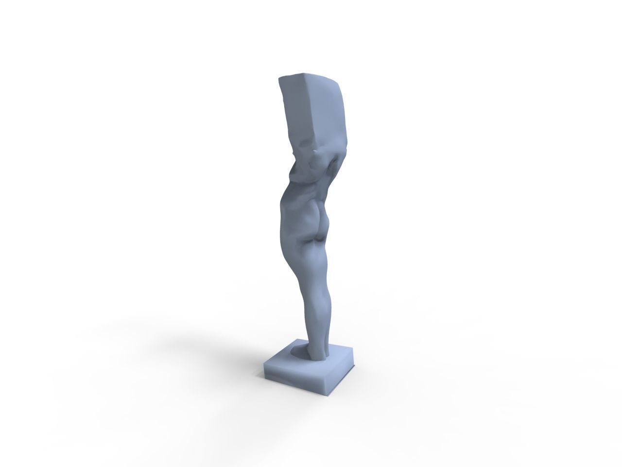 Standing Man Statue 3D model_4