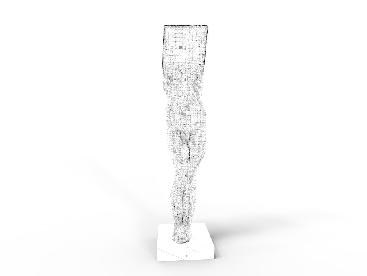 Standing Man Statue 3D model_9