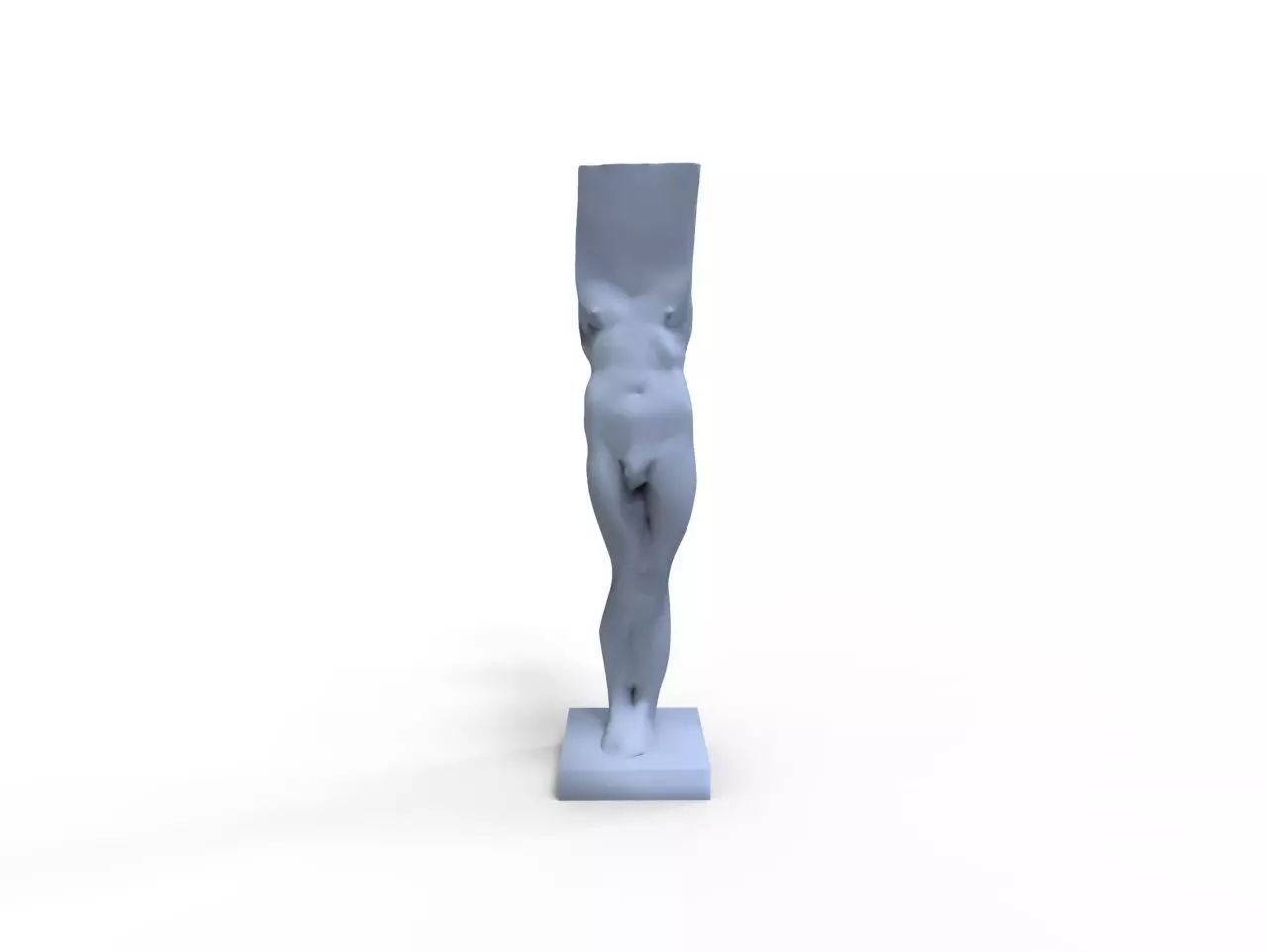 Standing Man Statue 3D model_0