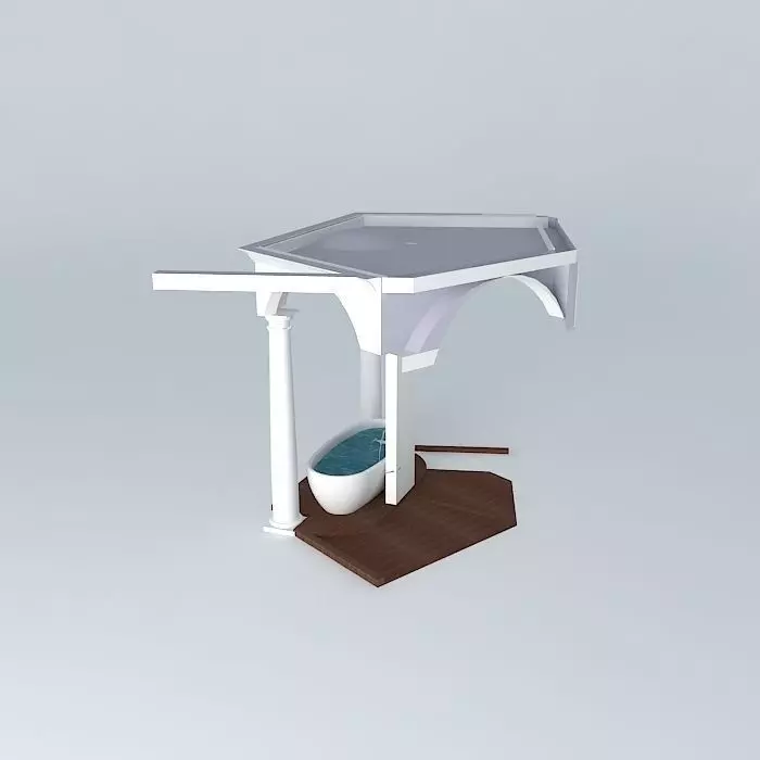 tub with wrap around shower Free 3D model