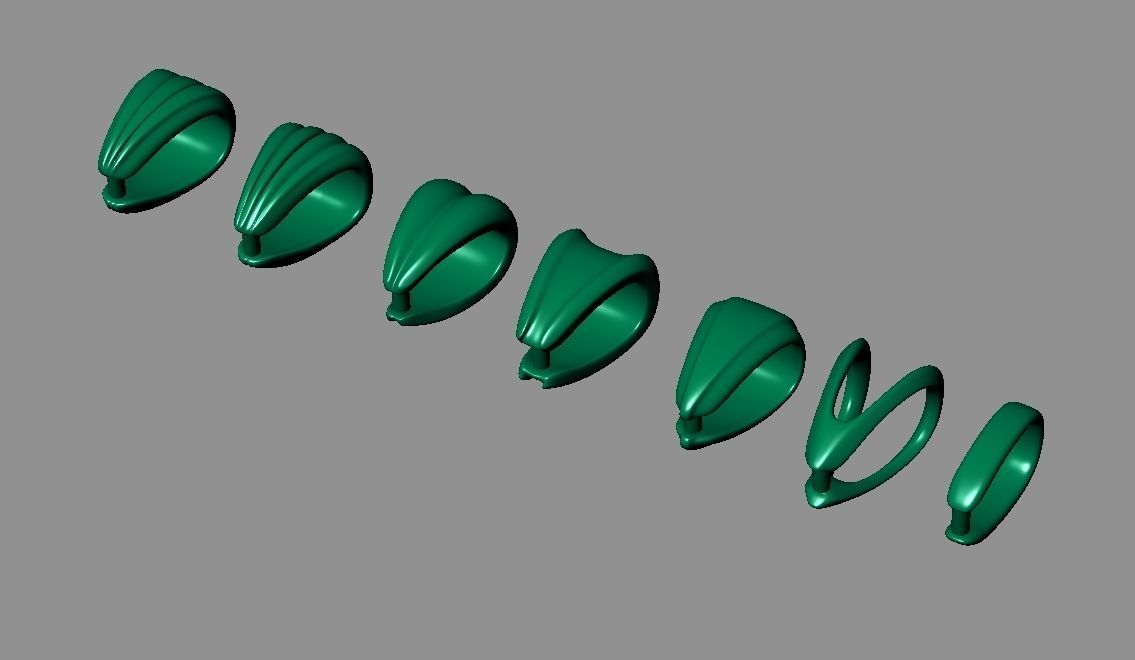 A Package of 7  Bails Gold Silver  3D print model_9