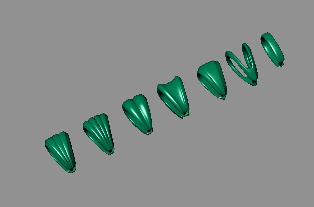 A Package of 7  Bails Gold Silver  3D print model_11