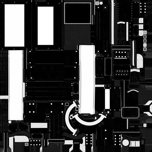 Sci-Fi Stairs - 6 - Red Version Low-poly 3D model_37