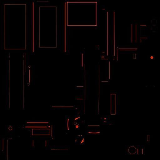 Sci-Fi Stairs - 6 - Red Version Low-poly 3D model_48