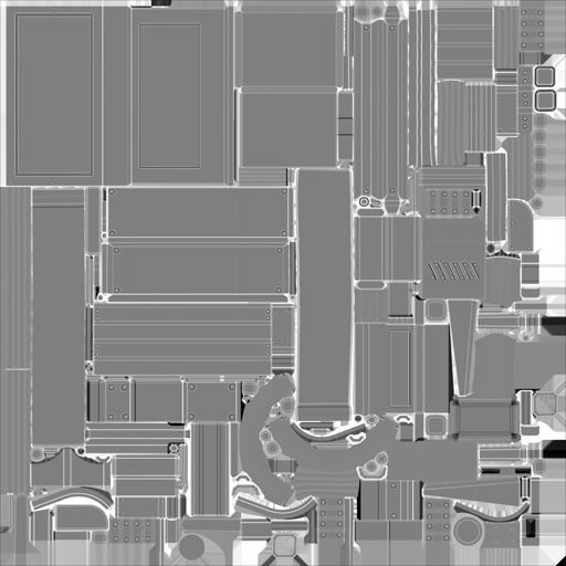 Sci-Fi Stairs - 6 - Red Version Low-poly 3D model_30