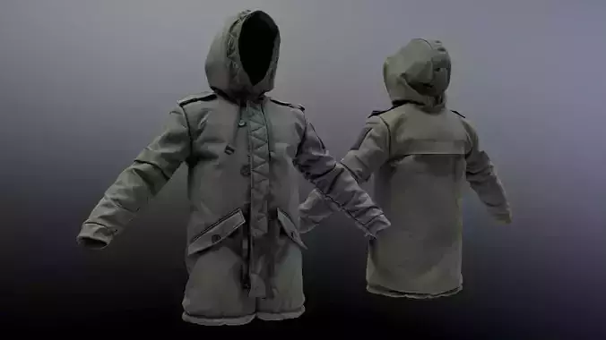 Parka Coat 3D model