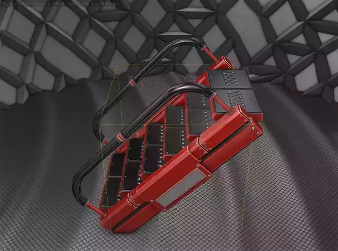 Sci-Fi Stairs - 7 - Red Version
