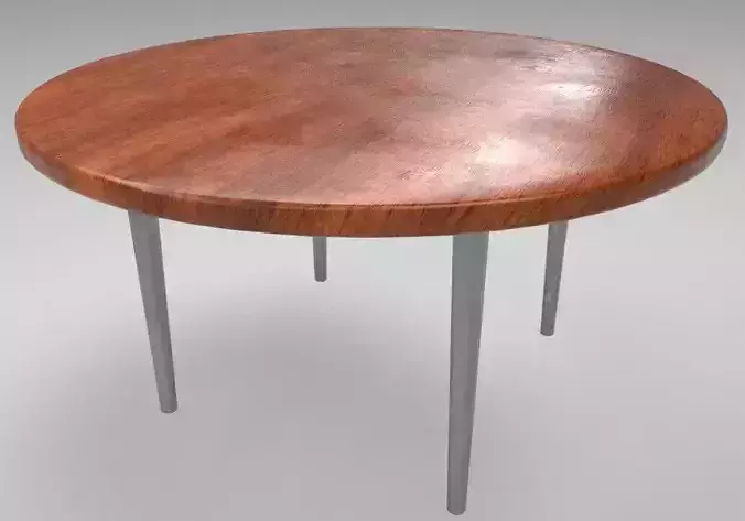 Round kitchen table UE4 ready