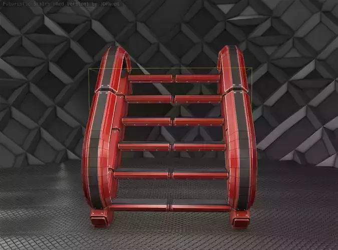 Sci-Fi Stairs - 10 - Red Version