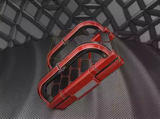 Sci-Fi Stairs - 11- Red Version