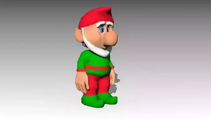 Elf Toon Low-poly 3D model