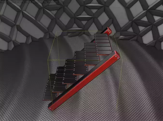 Sci-Fi Stairs - 15 - Red Version