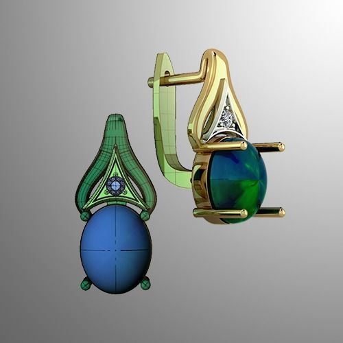Earrings  dp 1 3D print model_1