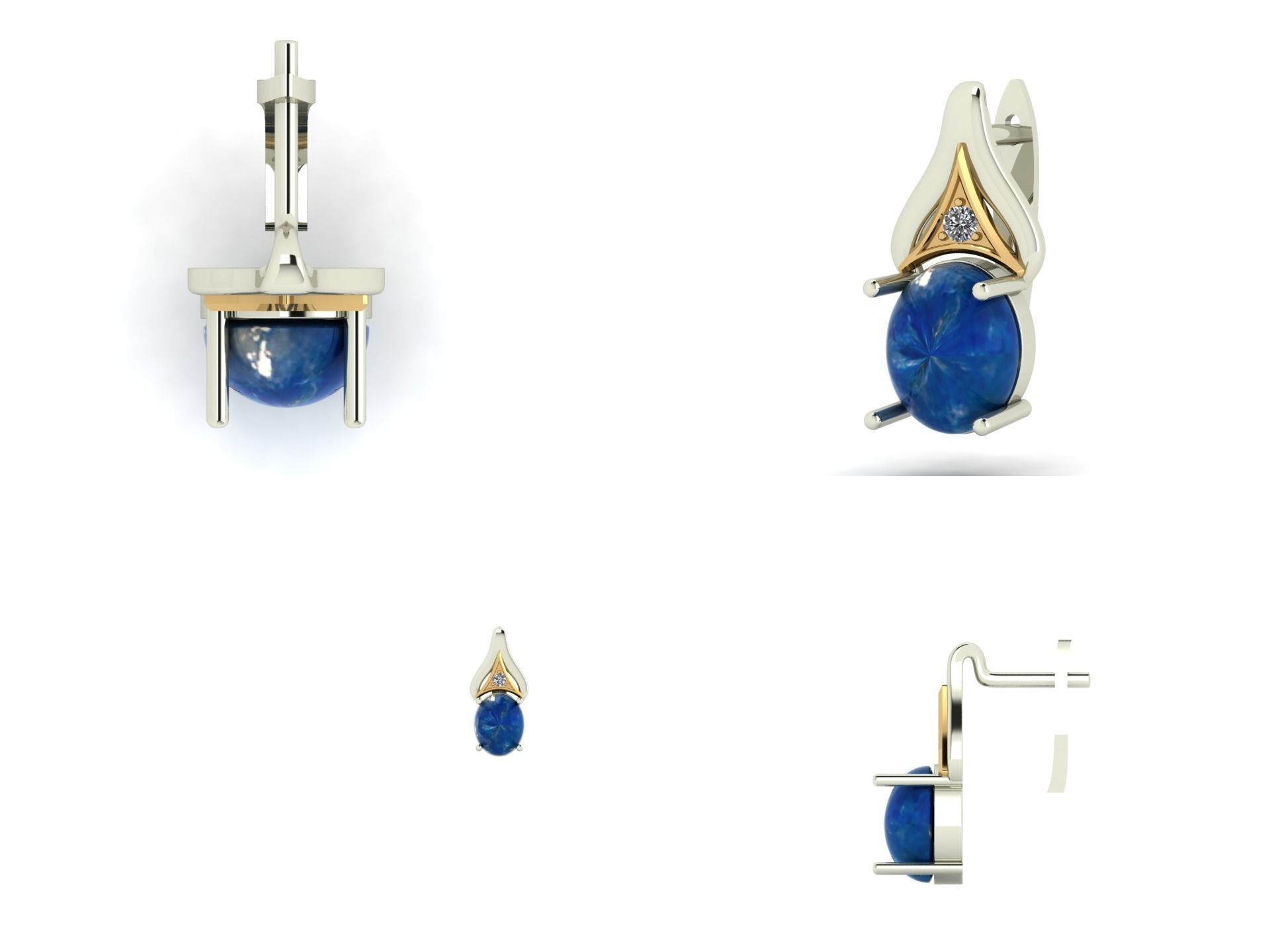 Earrings  dp 1 3D print model_3