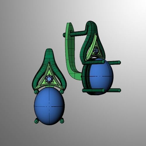 Earrings  dp 1 3D print model_2