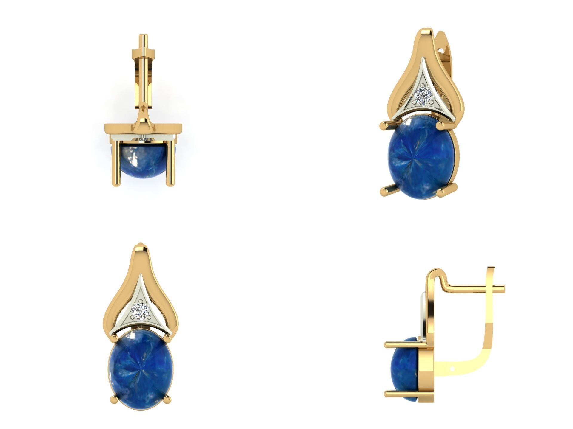 Earrings  dp 1 3D print model_4