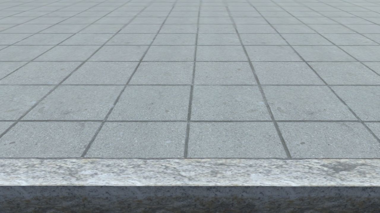 sidewalk set of tiles Low-poly 3D model_5
