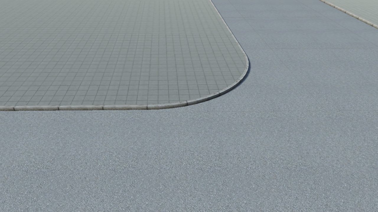sidewalk set of tiles Low-poly 3D model_1