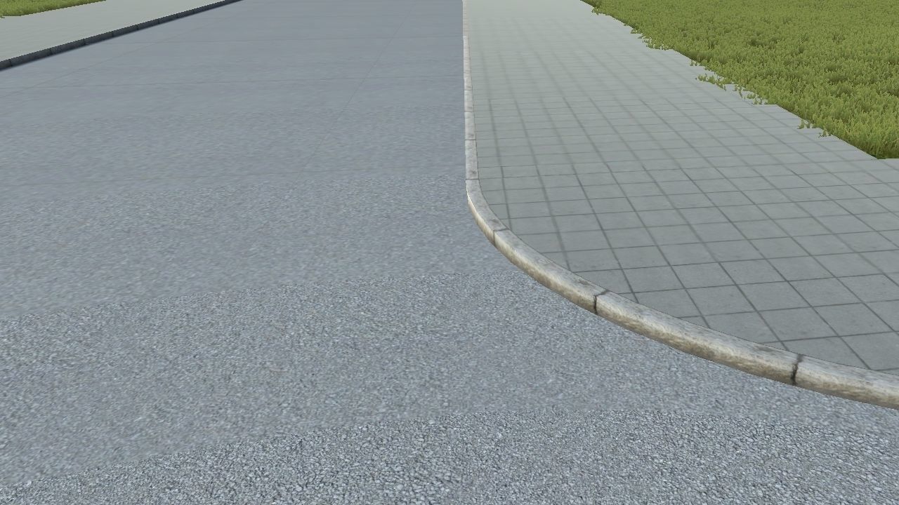 sidewalk set of tiles Low-poly 3D model_3