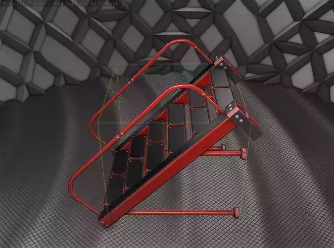 Sci-Fi Stairs - 17 - Red Version