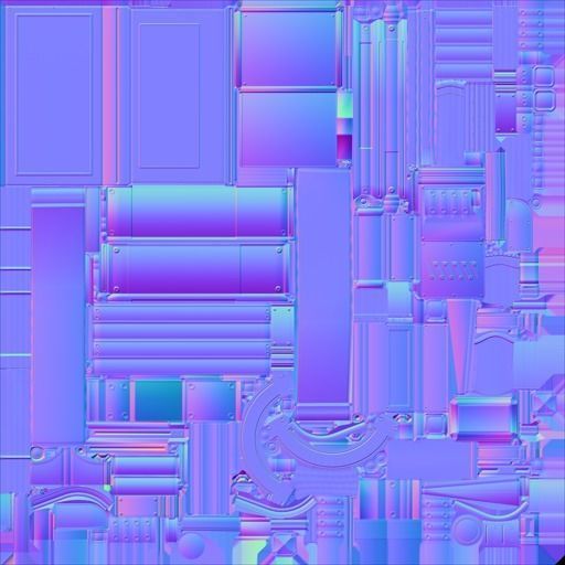 Sci-Fi Stairs - 25 - Red Version Low-poly 3D model_32