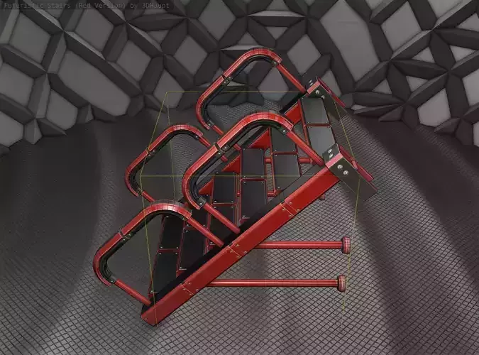 Sci-Fi Stairs - 25 - Red Version