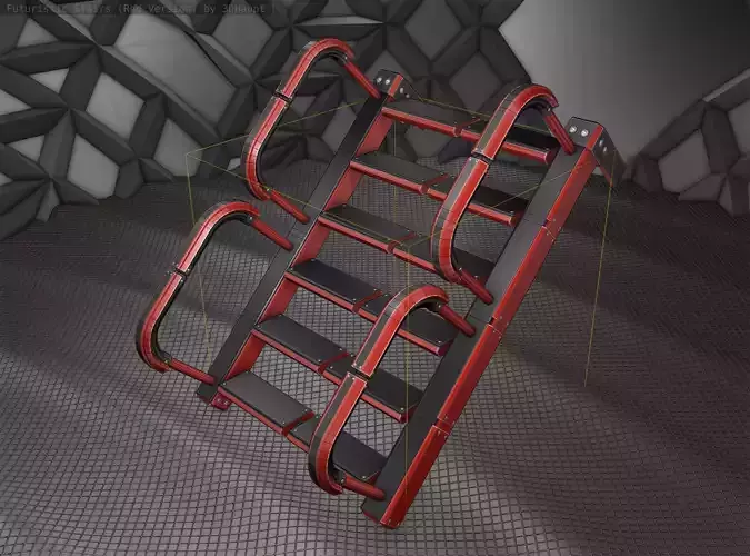 Sci-Fi Stairs - 26- Red Version