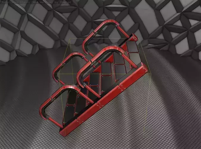 Sci-Fi Stairs - 27 - Red Version