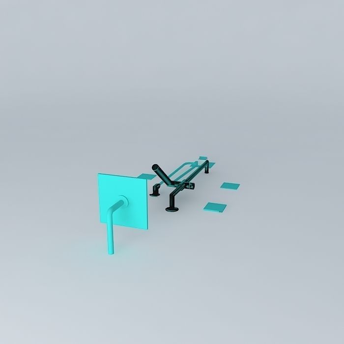 Rubinet shower suite Matthew Quinn collection Free 3D model_1