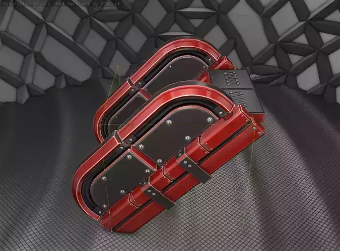 Sci-Fi Stairs - 31 - Red Version 