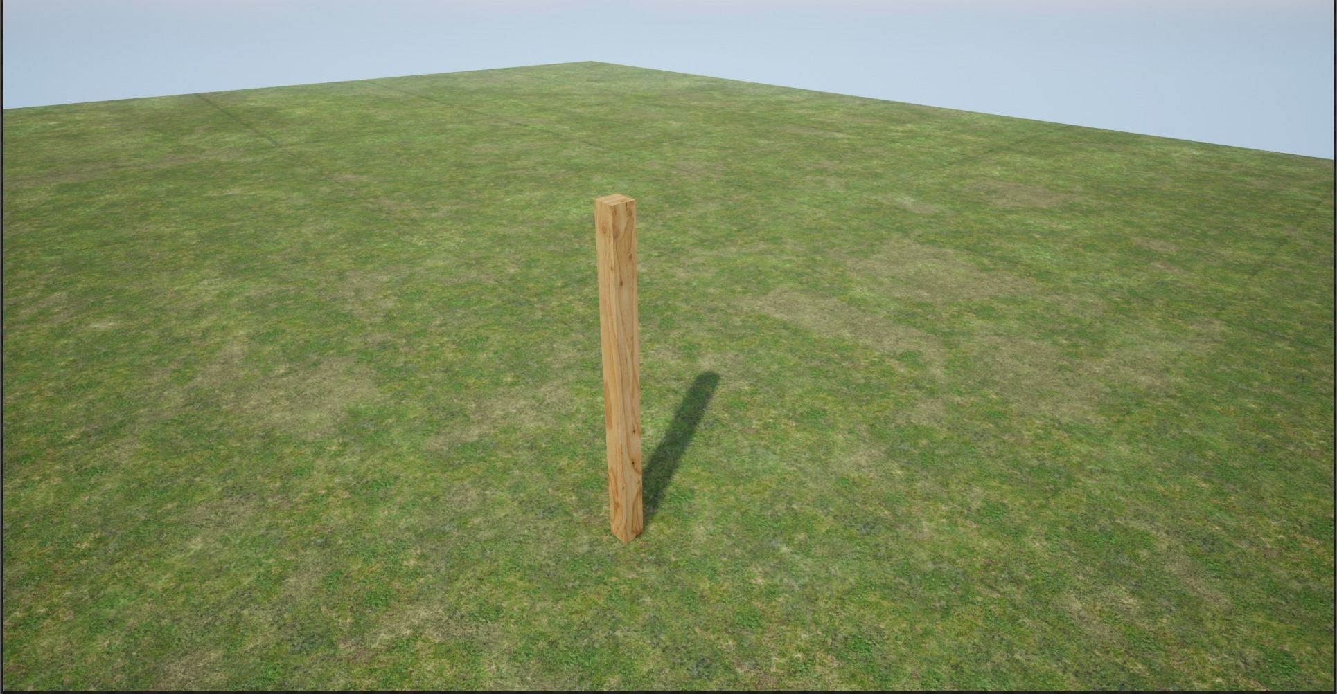 Modular Wooden Fence Low-poly 3D model_9