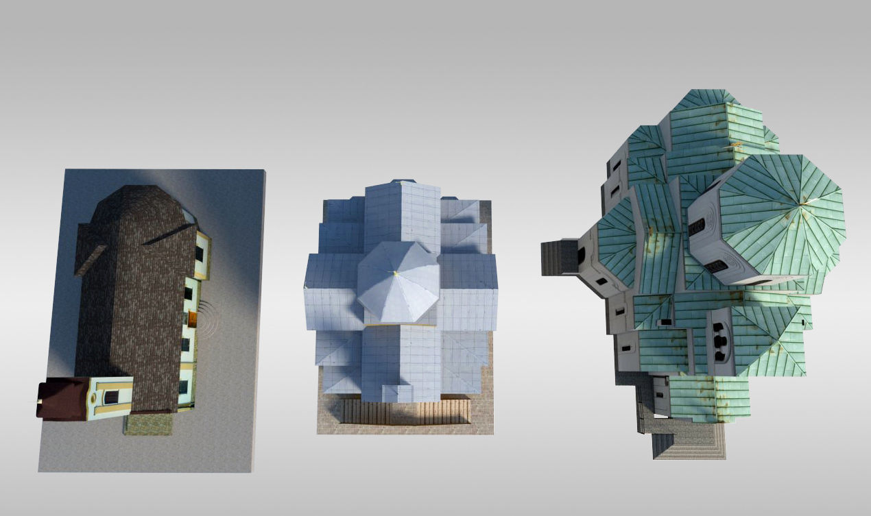 Small Churches Low-poly 3D model_6