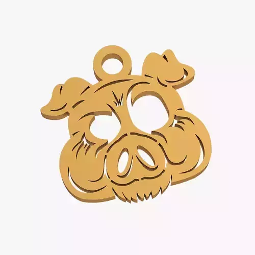 Pig muzzle trinket 3D print model