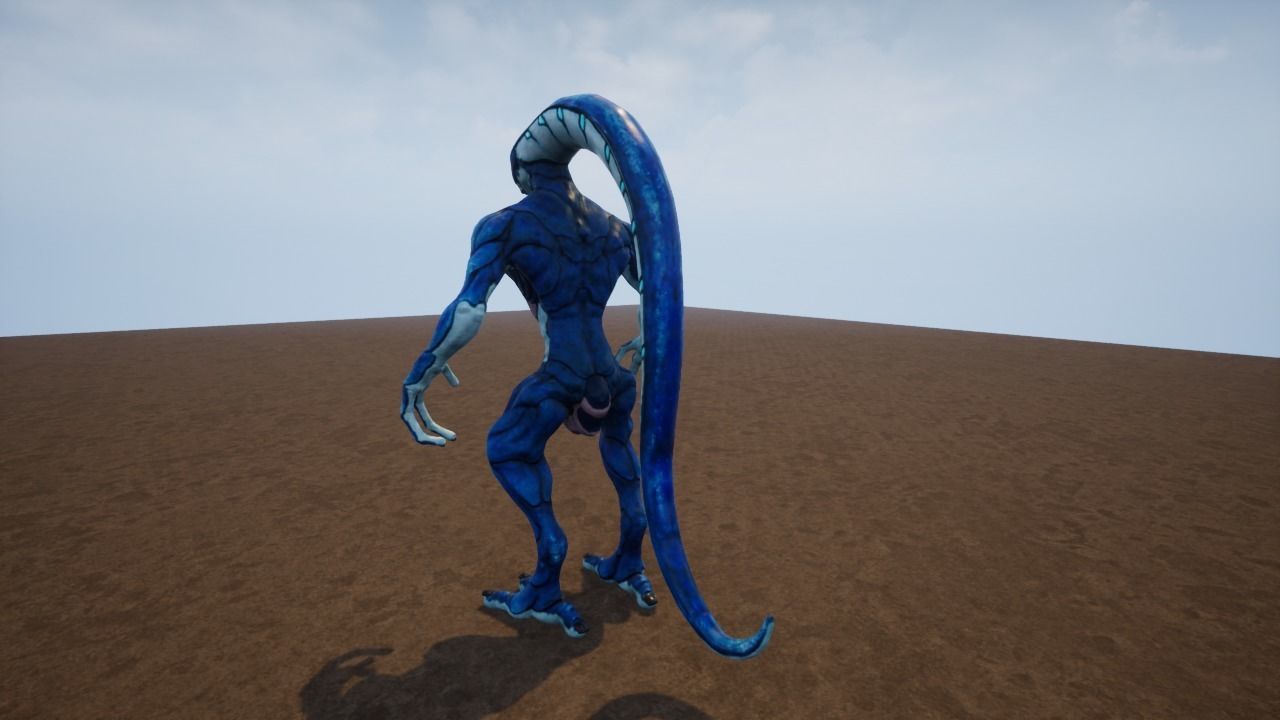 Alien 2 0 3 statue Low-poly 3D model_8