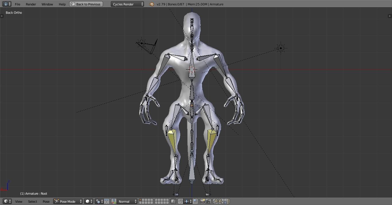 Alien 2 0 3 statue Low-poly 3D model_20