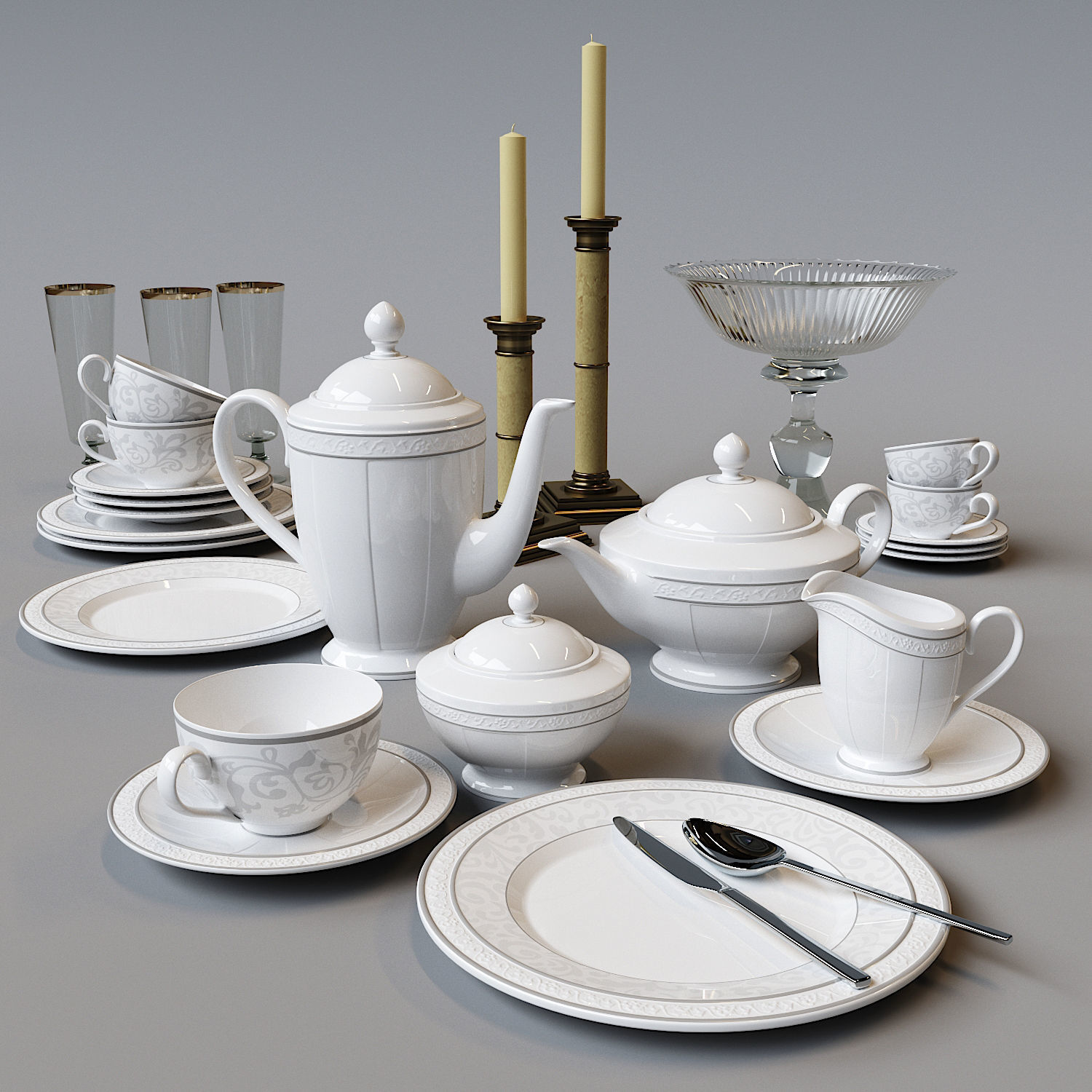 Villeroy Boch Gray Pearl 3D model | CGTrader