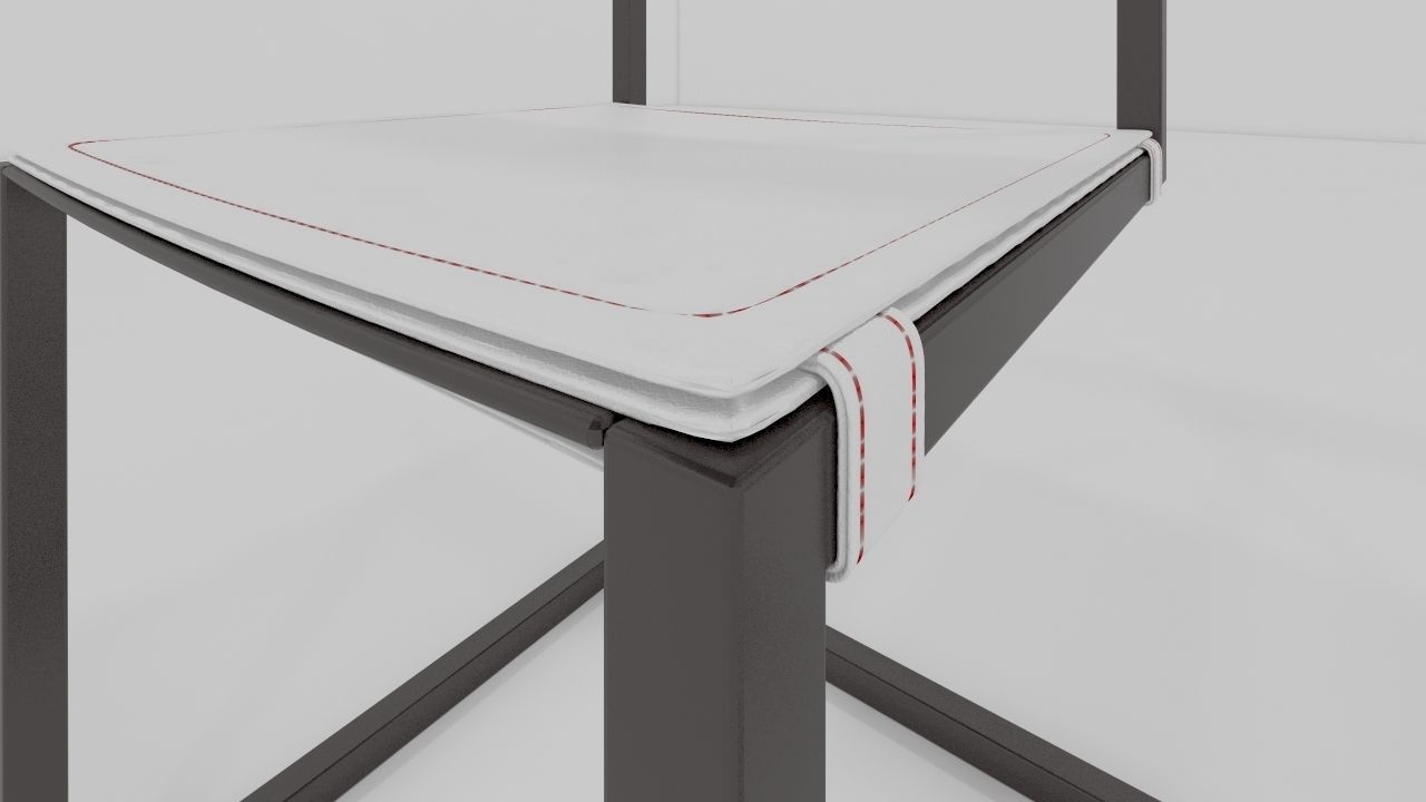 silla linea oda Low-poly 3D model_2