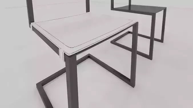 silla linea oda Low-poly 3D model